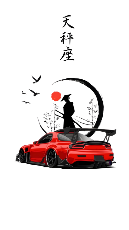 Samurai Spirit RX-7 FD T-Shirt | Japanese Car Culture Tee