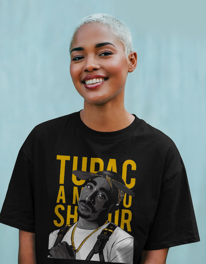 Tupac Shakur "Legacy"  Graphic Tee – Gold & Onyx