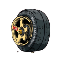 Shit Happens: Wrecked Rim JDM Graphic Tee