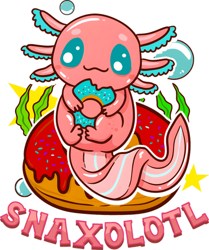 Snaxolotl - Axolotl Humor Graphic Tee Womens T Shirt