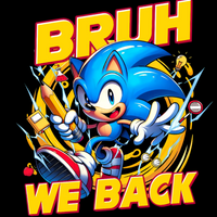 Sonic Back-To-School "Bruh We Back" Youth Shirt Unisex Tee