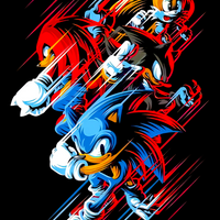 Sonic & Shadow Speed Graphic Tee Unisex Shirt