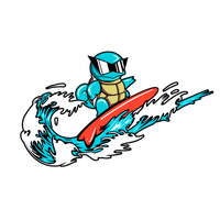 Squirtle Squad Surfer | Pokémon Nike Spoof Tee