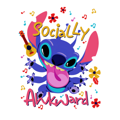 Stitch 626 Socially Awkward Graphic Hoodie