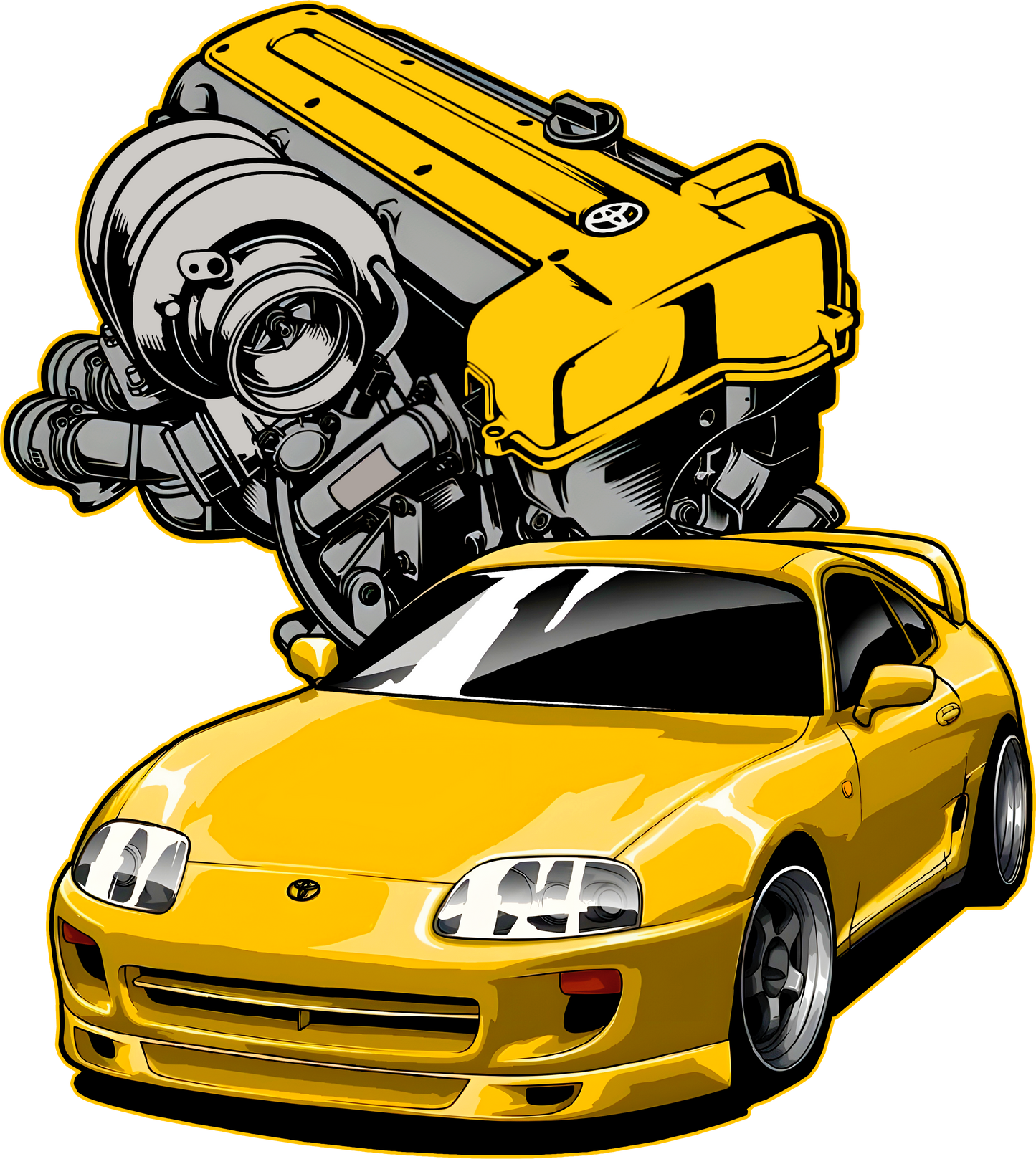 Toyota Supra MK4 & 2JZ-GTE Graphic Tee – JDM Legend Series