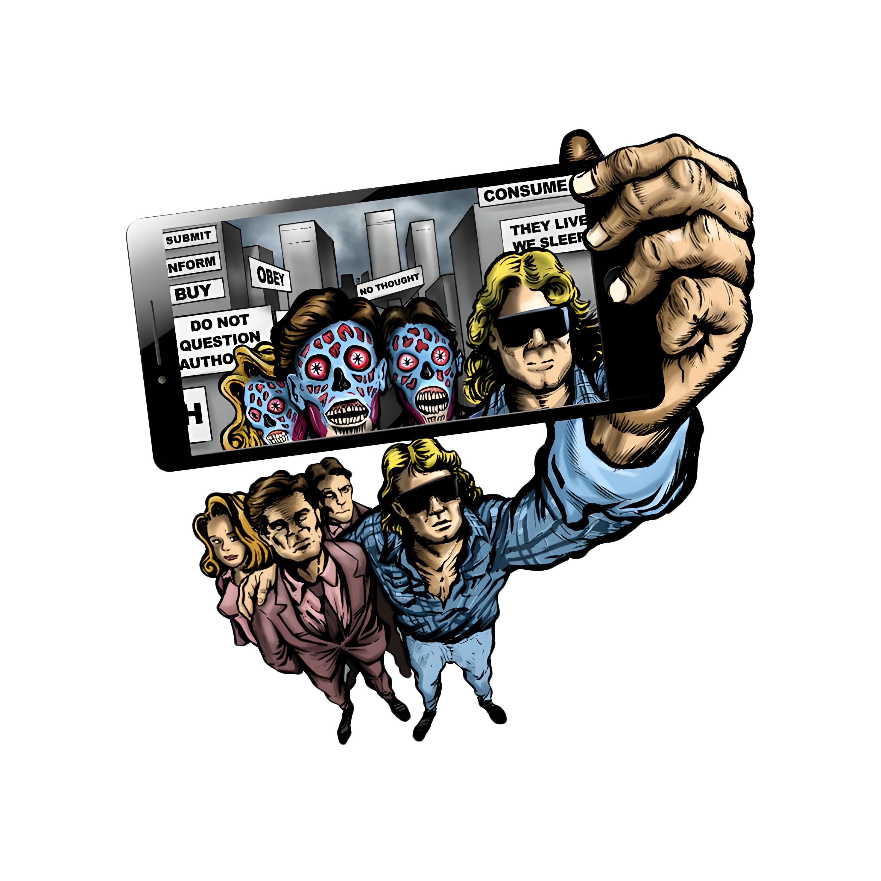 They Live Selfie Graphic Tee Unisex Alien Shirt
