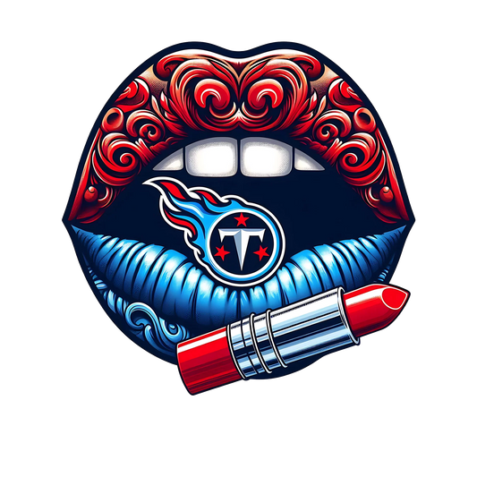 Tennessee Titans Vintage Lips Womens NFL Tee