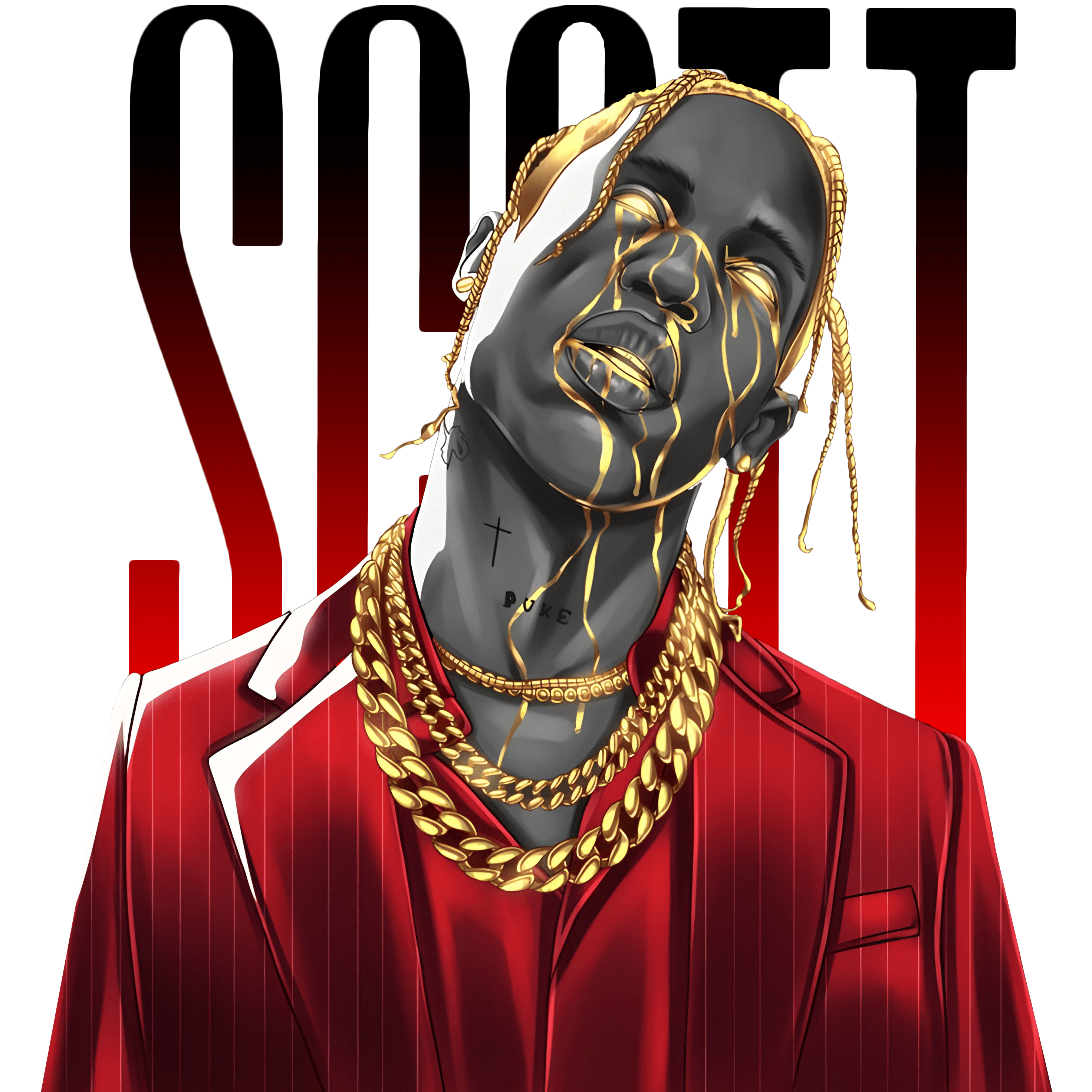 Travis Scott Gold Melt Graphic Tee Unisex Shirt
