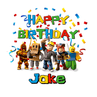 Roblox Youth Birthday Personalized Name Graphic Tee