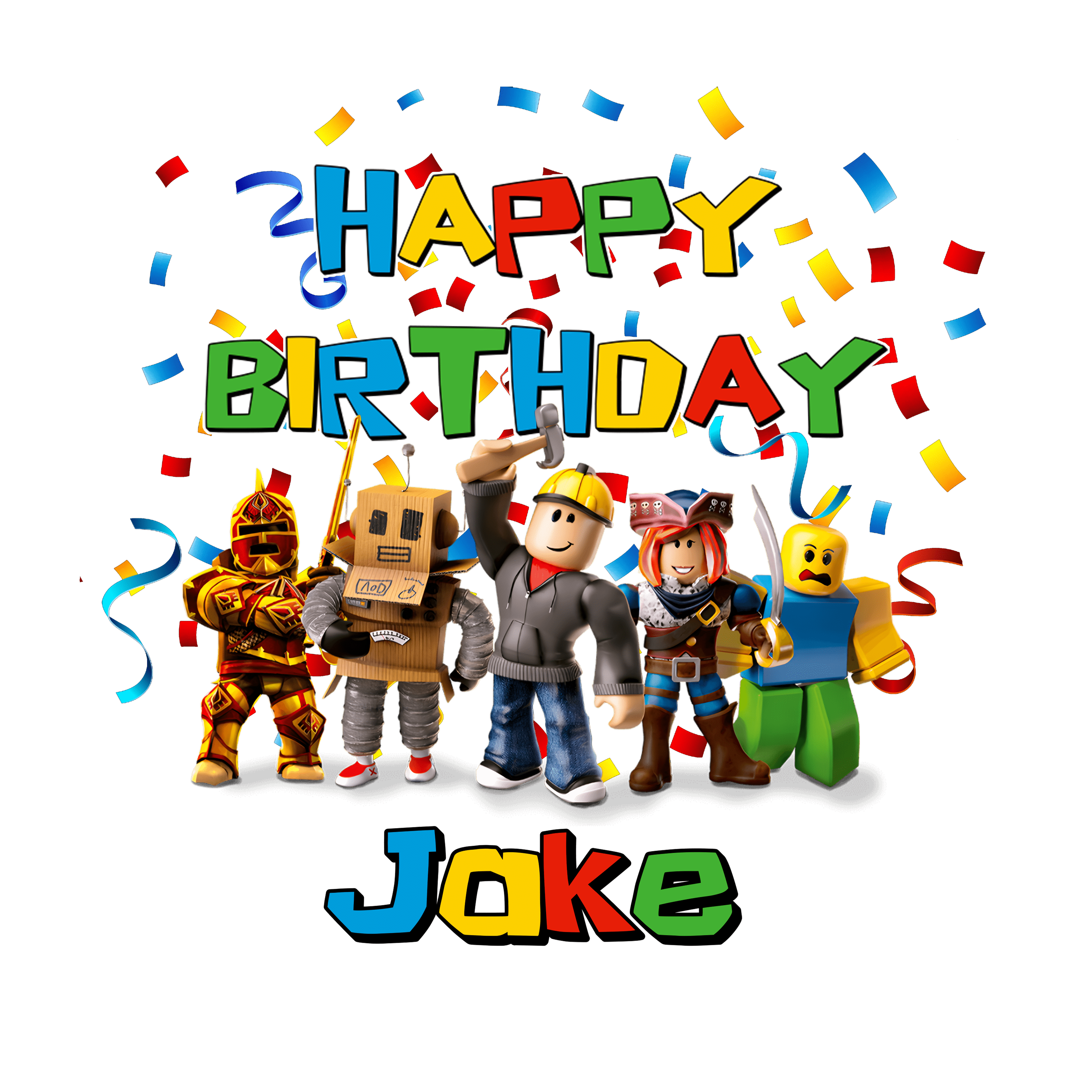 Roblox Youth Birthday Personalized Name Graphic Tee
