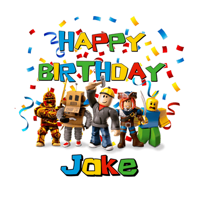 Roblox Youth Birthday Personalized Name Graphic Tee