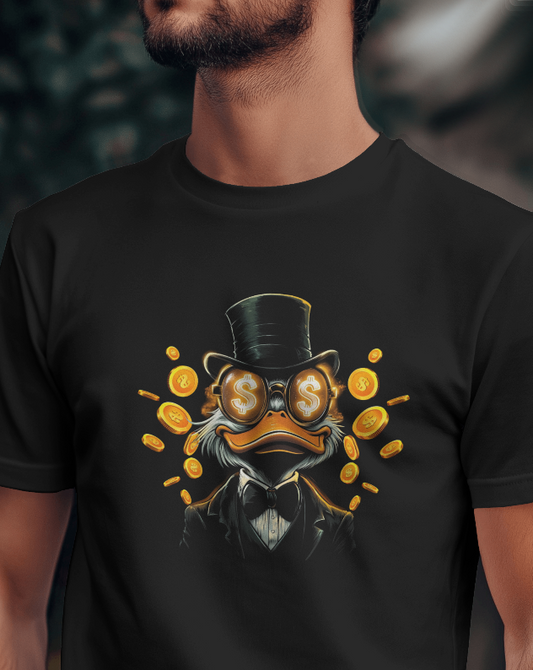 Scrooge McDuck Dollar Signs Graphic Tee Unisex