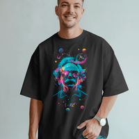 Albert Einstein Neon Scientist Graphic Tee Unisex Shirt