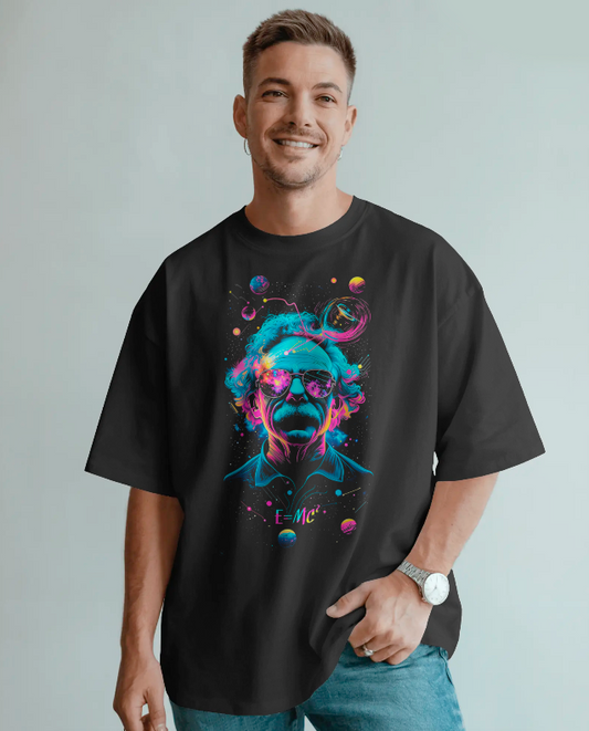 Albert Einstein Neon Scientist Graphic Tee Unisex Shirt