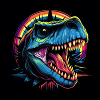 T-rex Neon Colored Youth Boys Graphic Tee