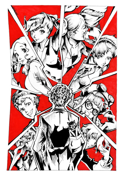 Persona 5 "Phantom Thieves Assemble" Shattered Graphic Tee