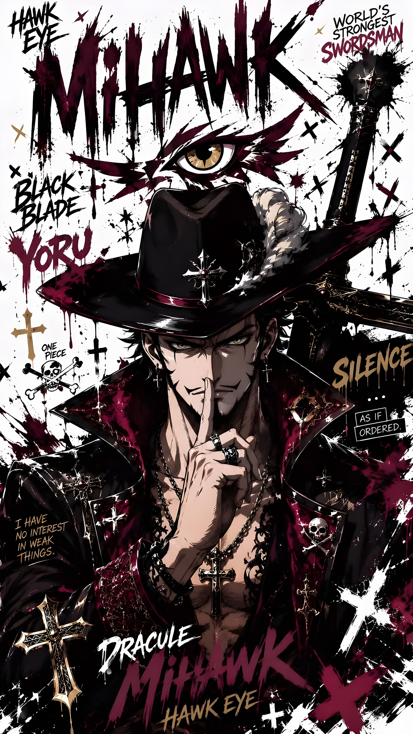 Dracule Mihawk: Legendary Swordsman – One Piece Tee