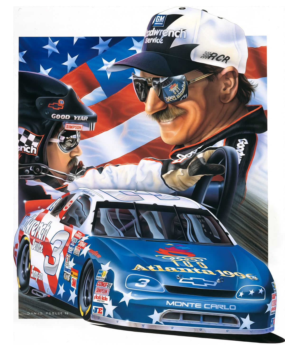 Dale Earnhardt "The Intimidator" 1996 Atlanta Olympics Tribute Tee