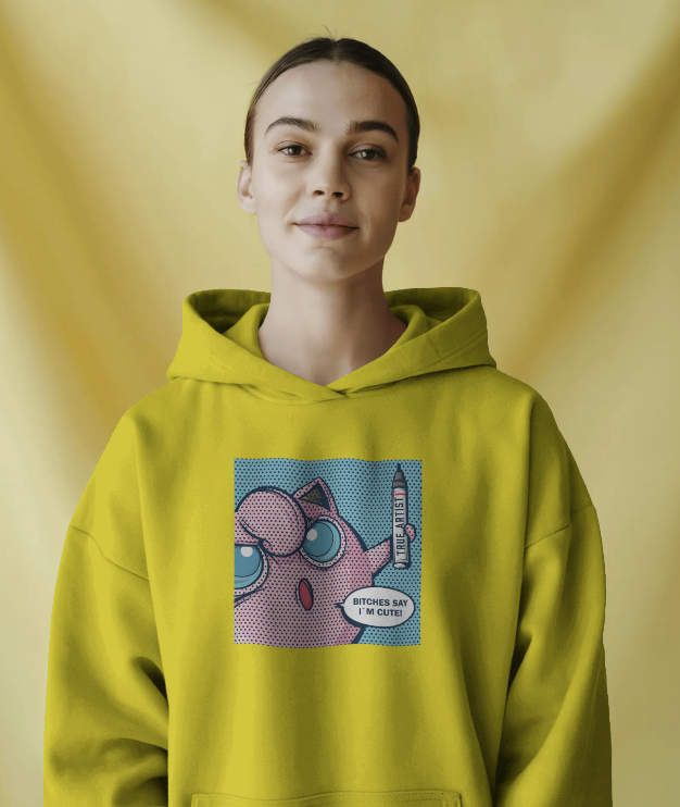 Jigglypuff Marker Diva Pokemon Womens Hoodie