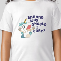 Annnnd Why Should I Care? Bluey Youth Girls Graphic Tee