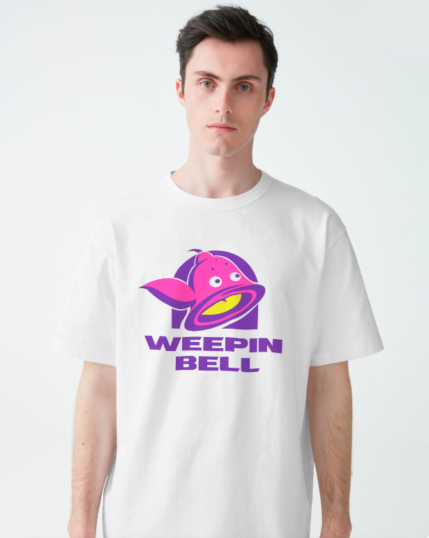 Weepinbell x Taco Bell Mashup Tee - Pokemon 90s Parody Shirt