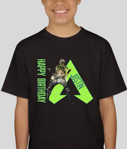 Apex Legends Octane Youth Personalized Brithday Tee