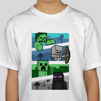 Minecraft Creeper & Enderman Graphic Tee Boys Youth Shirt