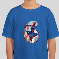 Spiderman Youth Personalized Age Birthday Tee Unisex Shirt