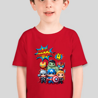 Toddler Avengers Personalized Age Birthday Shirt Unisex Tee