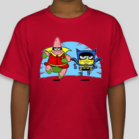 Spongebob Batman and Robin Graphic Tee Youth Shirt