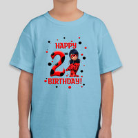 Miraculous Lady Bug Youth Custom Age Birthday Tee Unisex Shirt