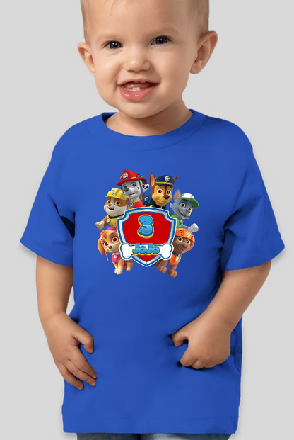 Paw Patrol Toddler Personalized Birthday Name & Age Shirt