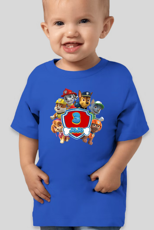 Paw Patrol Toddler Personalized Birthday Name & Age Shirt