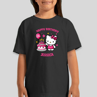 Hello Kitty Youth Custom Name Birthday Tee Unisex Shirt
