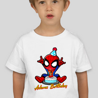Spiderman Cake Toddler Personalized Birthday Tee Unisex Shirt
