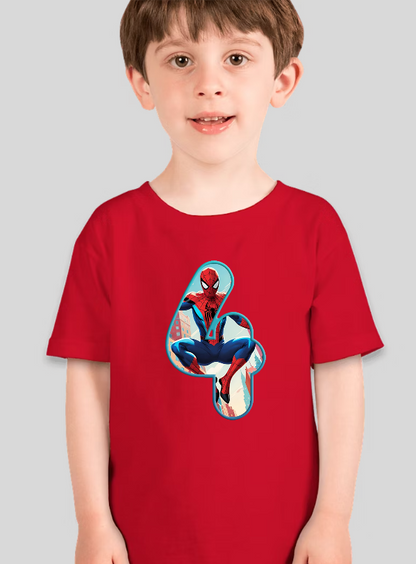 Spiderman Toddler Personalized Age Birthday Tee Unisex Shirt