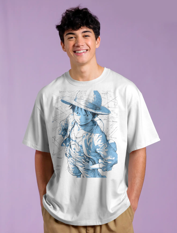 Luffy "King of the Pirates" Blueprint Tee - One Piece