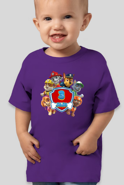 Paw Patrol Toddler Personalized Birthday Name & Age Shirt