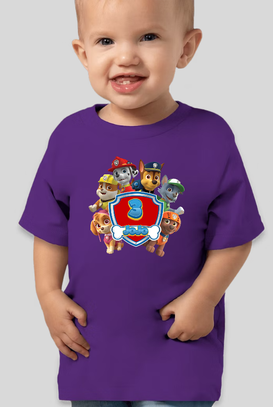 Paw Patrol Toddler Personalized Birthday Name & Age Shirt