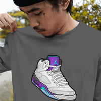 Air Jordan Grape 5's Graphic Shirt Sneaker Matching Unisex Tee