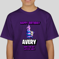 Fortnite Youth Birthday Custom Name Tee Unisex Shirt
