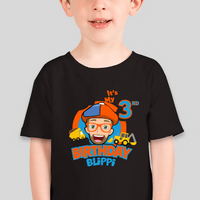 Blippi Toddler Birthday Personalized Age Graphic Tee Unisex Shirt