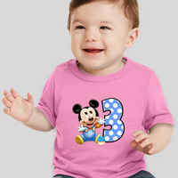 Baby Mickey Mouse Toddler Personalized Birthday Tee