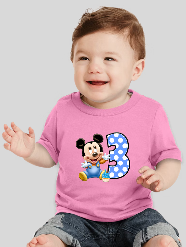 Baby Mickey Mouse Toddler Personalized Birthday Tee