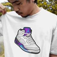Air Jordan Grape 5's Graphic Shirt Sneaker Matching Unisex Tee
