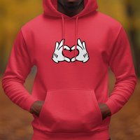 Heart Hands Graphic Hoodie Unisex Hooded Sweatshirt