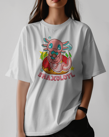 Snaxolotl - Axolotl Humor Graphic Tee Womens T Shirt