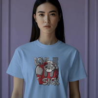 Love Sick Teddy Graphic Tee Womens Shirt