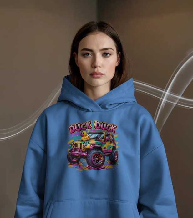 Duck Duck Jeep! Graphic Hoodie Womens Hooded Sweatshirt