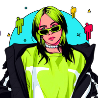 Billie Eilish Neon Green Unisex Graphic Tee Music